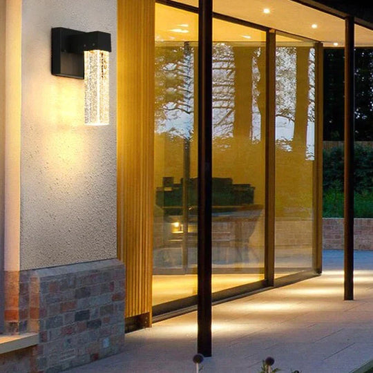 Led Aluminum Outdoor Wall Lighting Crystal Ip65 Waterproof Street Lamp For Balcony Garden 96V 220V