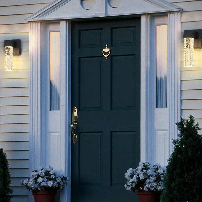 Led Aluminum Outdoor Wall Lighting Crystal Ip65 Waterproof Street Lamp For Balcony Garden 96V 220V