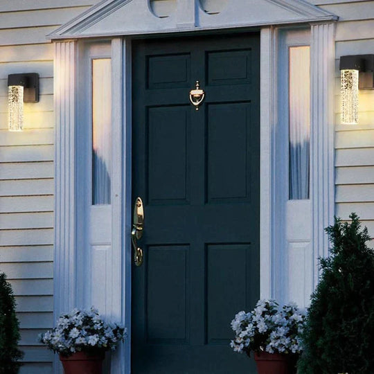 Led Aluminum Outdoor Wall Lighting Crystal Ip65 Waterproof Street Lamp For Balcony Garden 96V 220V