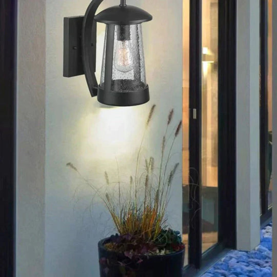 Ip68 Waterproof Outdoor Led Wall Lighting Industrial Aluminum Black Lamp For Garden Porch Sconce