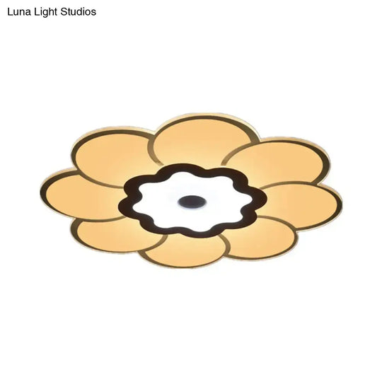 Minimalist Flush Mount Led Ceiling Lamp In White With Ultrathin Design & Acrylic Finish