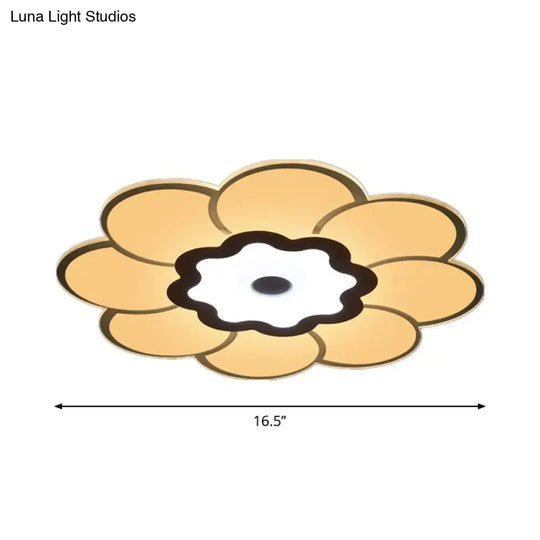 Minimalist Flush Mount Led Ceiling Lamp In White With Ultrathin Design & Acrylic Finish