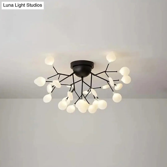 Minimalist Led Metal Flush Mount Ceiling Light For Living Room