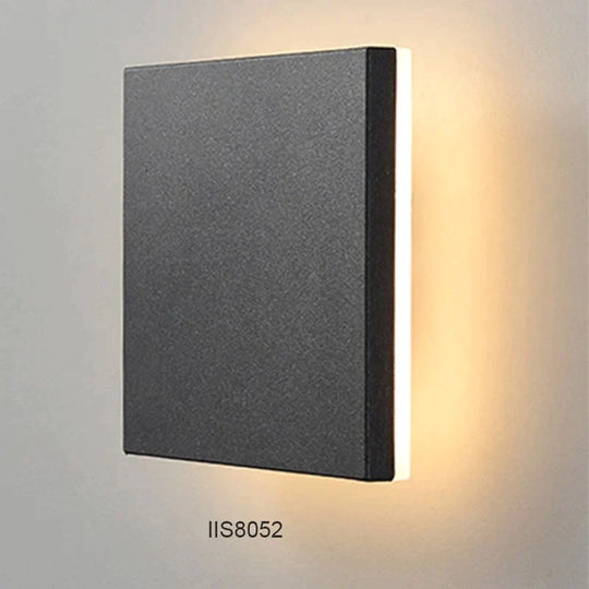 Modern Ip65 Waterproof Outdoor Led Wall Lamp Aluminum Round Squar Light Garden Porch Sconce 96V