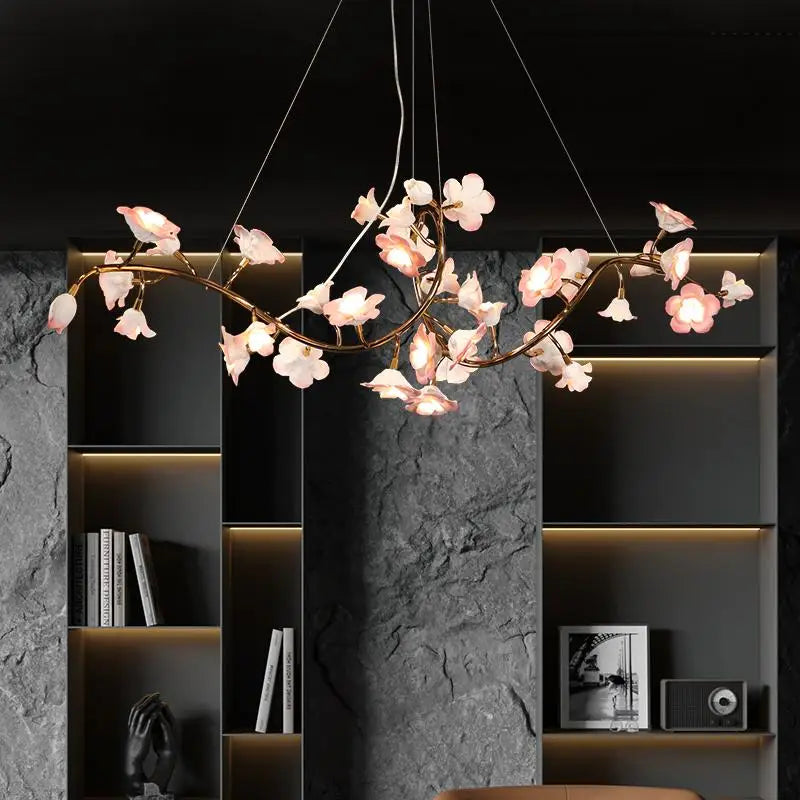 Florencia Ceramic Flower Chandelier – Postmodern Luxury Lighting