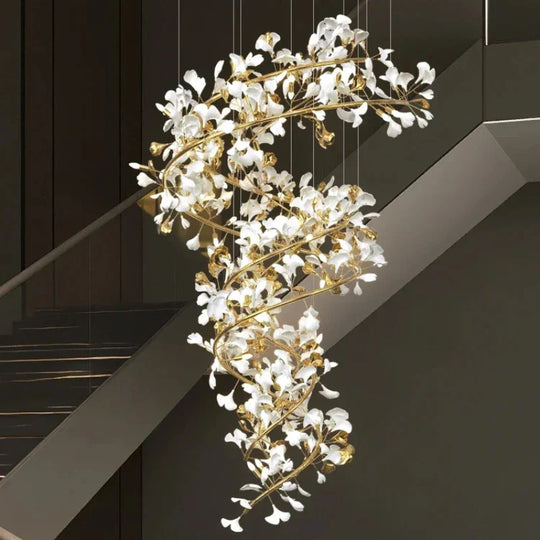 Aurelia Luxury Ginkgo Leaf Chandelier – Statement Lighting