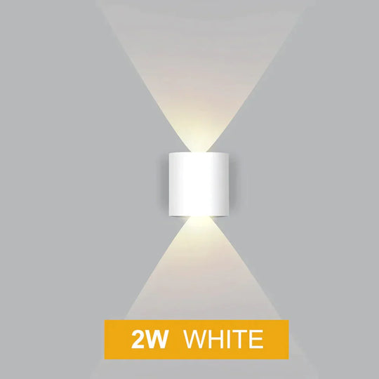 Led Wall Light Outdoor Waterproof Modern Nordic Style Indoor Lamps Living Room Porch Garden Lamp 2W