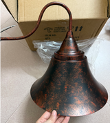 Rustic 1-Light Iron Carillon Wall Sconce in Black/Antique Black for Bistro/Outdoor Spaces