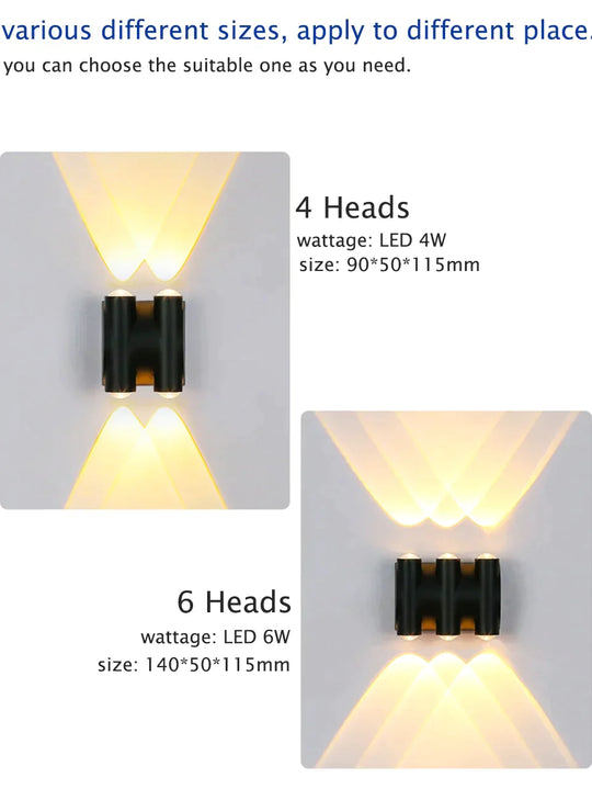 Outdoor Lighting Led Garden Light Alumunim Wall Lamp Villa Porch Street Sconce Lightings 110V-260V