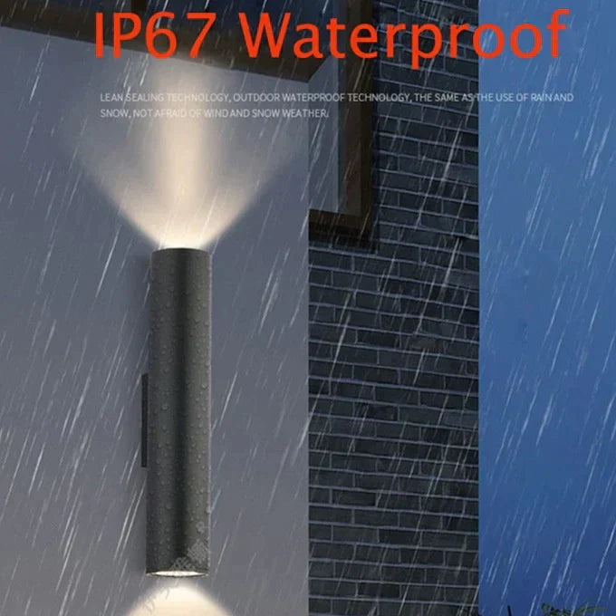 Waterproof Outdoor Led Wall Lamp Modern Ip67 Aluminum Light Black White Garden Porch Sconce 96V