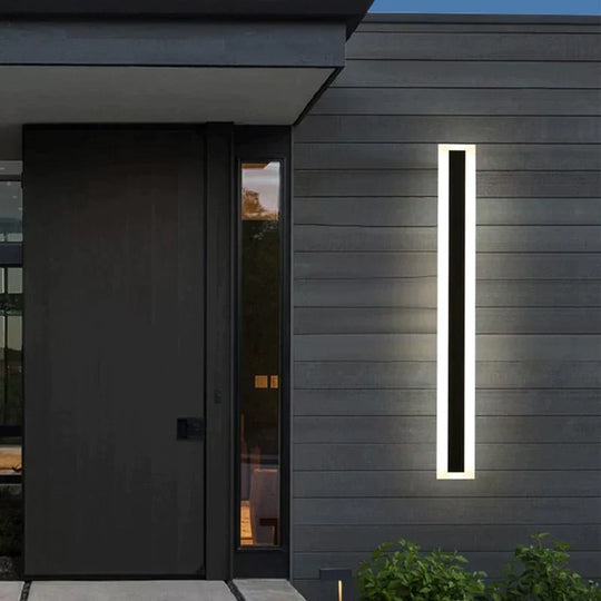 Waterproof Outdoor Lighting Tall Led Wall Lamp Ip65 Aluminum Dimmable Light Garden Porch Sconce
