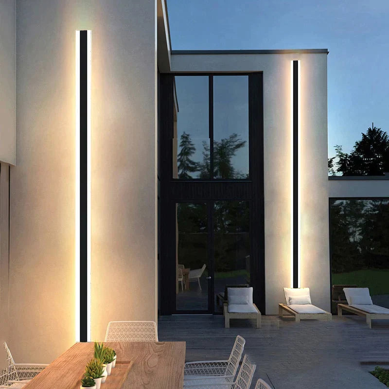 Waterproof Outdoor Wall Lamp Led Long Aluminum Light Garden Villa Porch Sconce Lamps