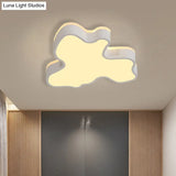 Abstract Flush Light - 16’/19.5’/23.5’ Width Black/White Shade Led Contemporary Mount In Warm/White