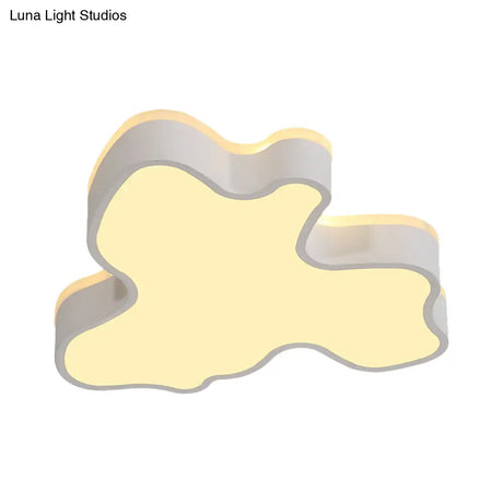 Abstract Flush Light - 16’/19.5’/23.5’ Width Black/White Shade Led Contemporary Mount In Warm/White