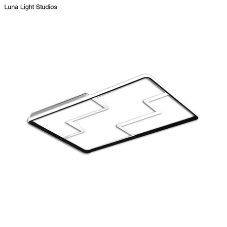 Acrylic Block Led Flush Ceiling Light Fixture - Simplicity Design 19’/23’/27.5’ Wide