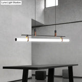 Acrylic Island Pendant Light: Sleek Pole Design With Led: Perfect For Dining Room
