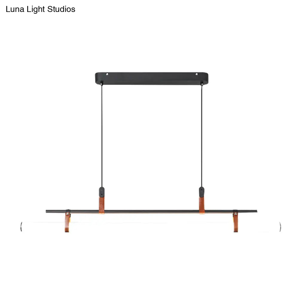 Acrylic Island Pendant Light: Sleek Pole Design With Led: Perfect For Dining Room