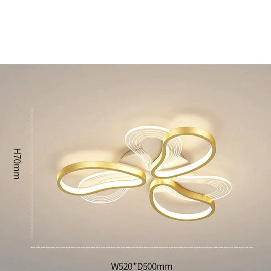 Acrylic Living Room Ceiling Lamp Led Petal Shaped Bedroom Modern Simple Household Restaurant