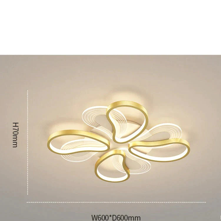 Acrylic Living Room Ceiling Lamp Led Petal Shaped Bedroom Modern Simple Household Restaurant Gold /