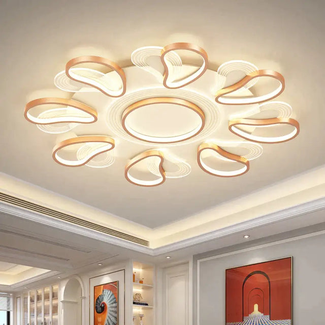 Acrylic Living Room Ceiling Lamp Led Petal Shaped Bedroom Modern Simple Household Restaurant