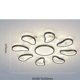 Acrylic Living Room Ceiling Lamp Led Petal Shaped Bedroom Modern Simple Household Restaurant Black