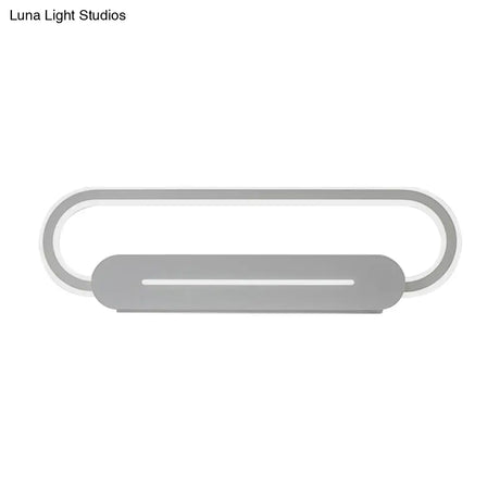 Acrylic Oval Led Wall Sconce With Modern Styling And Warm/White Light - Available In Black/White