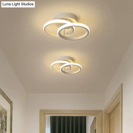 Acrylic Semi Flush Mount Light: Stylish Geometric Fixture For Hallway