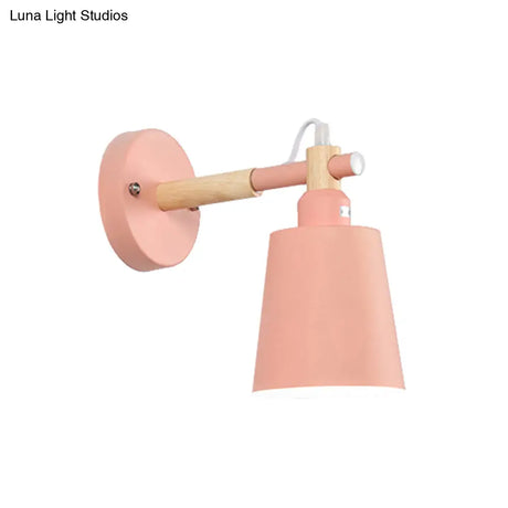 Adjustable Angle Candy-Colored Sconce Light: Macaron Metal Lamp For Shops