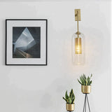 All Copper Wall Lamp Post Modern Simple Nordic Bedroom Bedside Light Luxury Creative Living Room Tv