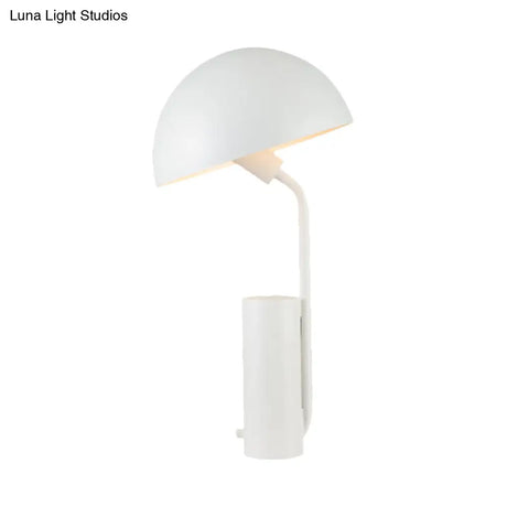 Alnasl - Iron Night Task Lighting Modernist 1-Light Black/White/Pink Desk Light