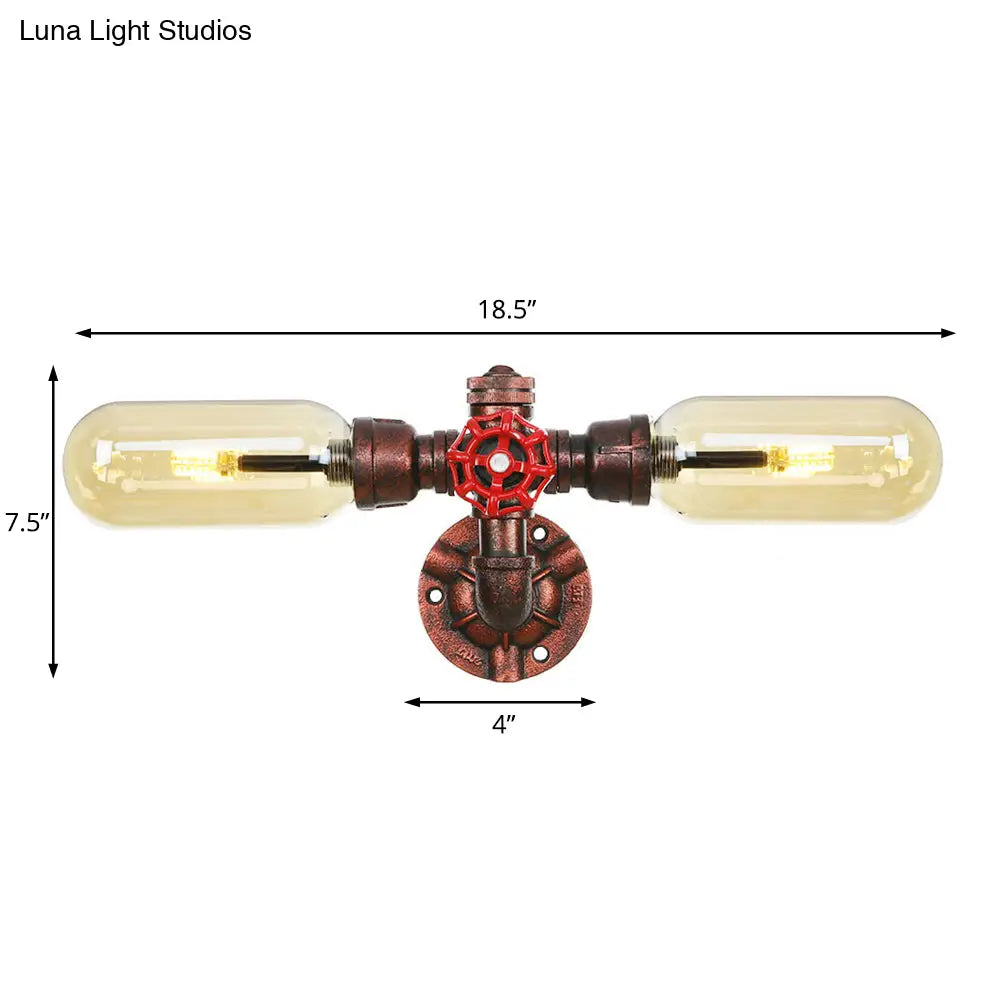 Amber Glass Wall Sconce Lamp With Vintage Charm: Perfect For Living Rooms