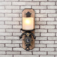 Anchor Arm Wall Lamp For Kids - Resin Mount Light Fixture With Blue/Brown Design And Opal Glass
