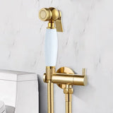Antique Bidet Sprayer Faucets Toilet Bidet Tap Single Cold Corner Valve Handheld Hygienic Shower Head Wash Car Pet