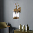 Arabian Brass Metal Sconce Light Fixture - 1-Light Lantern Wall Lighting For Bedroom