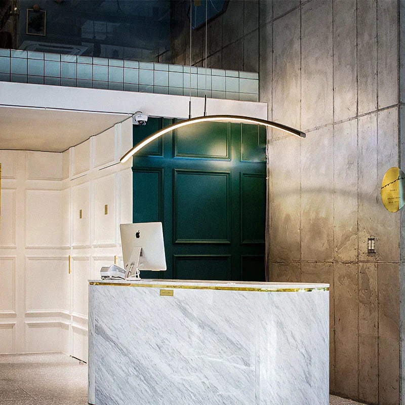 Arc Shape Led Hanging Pendant Lights Modern For Dining Room