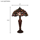 Art Deco Dome Metal Nightstand Lamp In Red/Yellow/Green - Perfect Night Table Lighting For Living