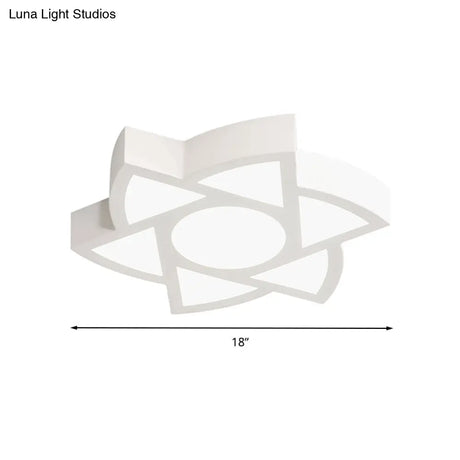 Art Deco Flush Mount Led Ceiling Light For Living Room With Acrylic Fixture