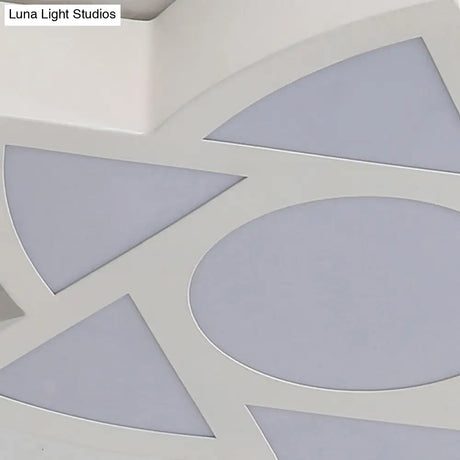 Art Deco Flush Mount Led Ceiling Light For Living Room With Acrylic Fixture
