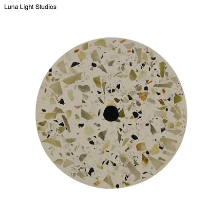 Art Deco Terrazzo Led Wall Light: Black Red Blue Flush Mount Sconce For Living Room