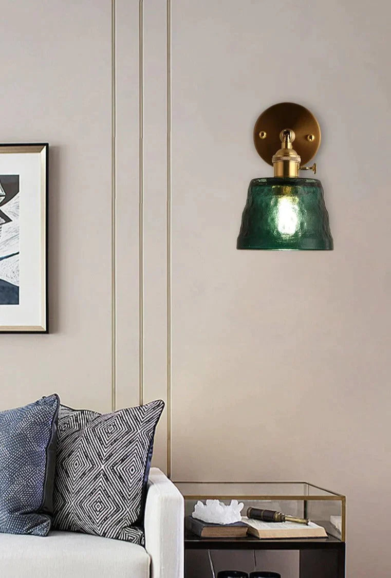 Art Living Room Bedroom Balcony Mirror Bedside Brass Copper Wall Lamp Copper Wall Lamps