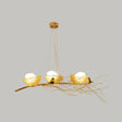 Artistic Aluminum Wire Nest Island Lamp With Wood Egg And Bird: A Unique Suspension For Dining Room