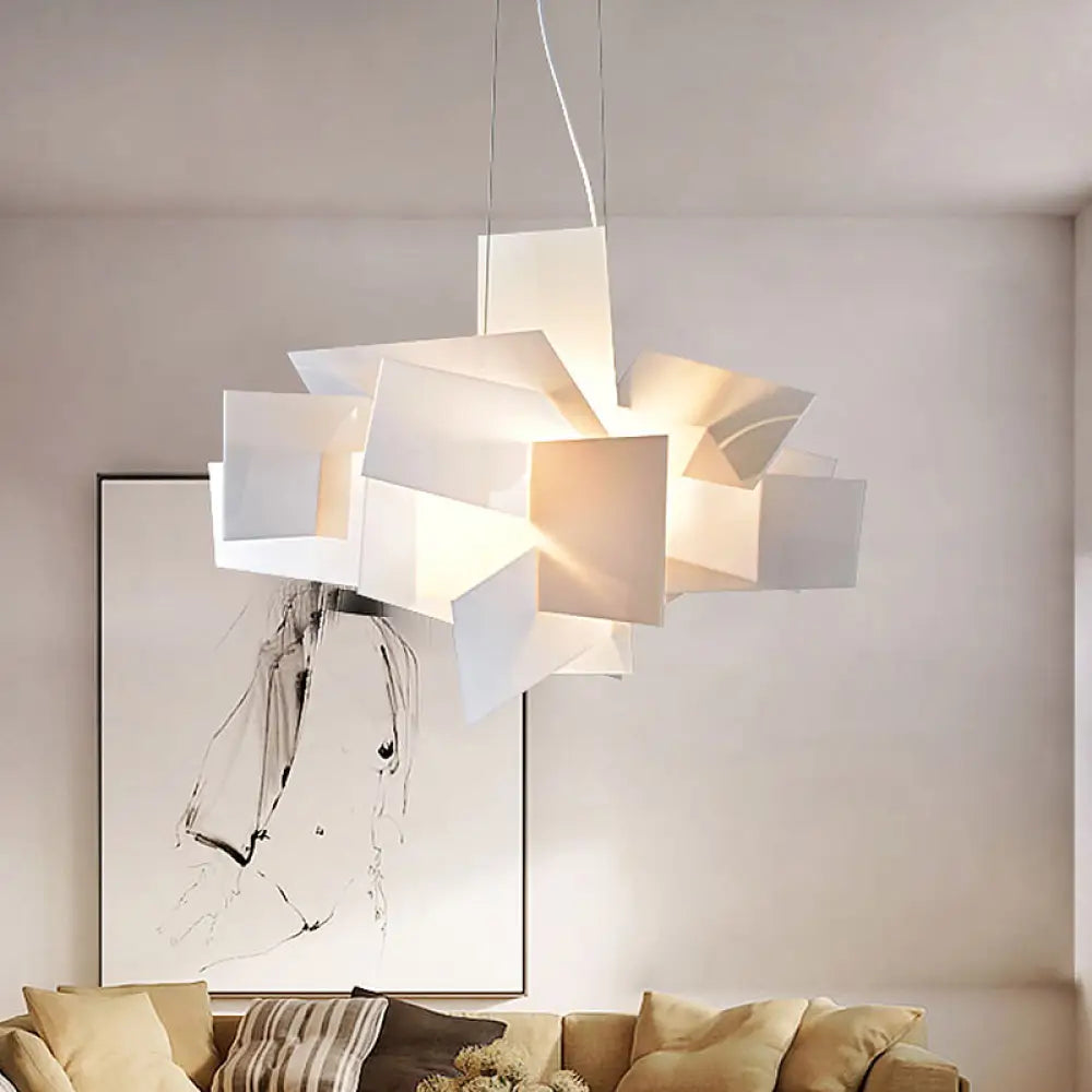 Artistry Spliced Acrylic Drop Pendant Ceiling Light in White/Red - 2 ...
