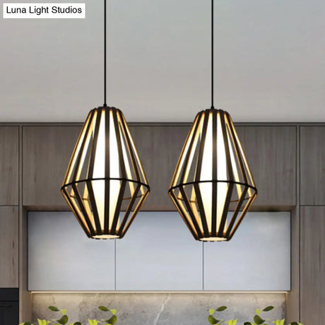 Asia Wood Cone Hanging Lamp - Brown Ceiling Pendant Light With White Parchment Inner Tube Shade
