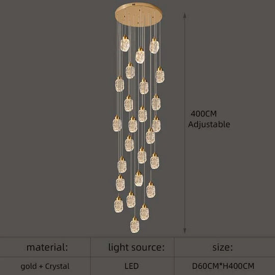 Astrea Modern LED Crystal Chandelier 25 lights / Cool Light