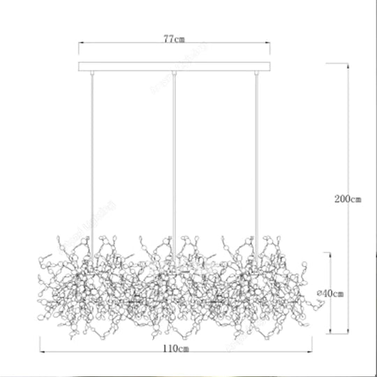 Athena - Luxury Art Deco Style Chandelier B Type / Chrome Color 110V|White Light