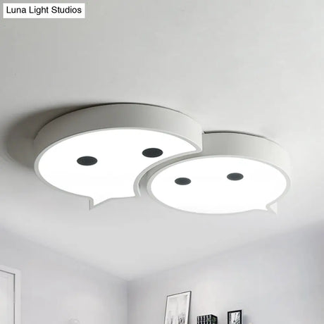 Baby Elf Led Ceiling Mount Light: Charming Metal And Acrylic Lamp For Child’s Bedroom