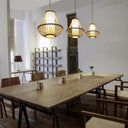 Bamboo Pendant Light: Stylish Pear-Shaped Suspension For Contemporary Restaurants Wood / 12.5
