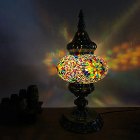 Barbara - Bohemia Elliptical Stained Glass Table Lighting 1 Head Living Room Nightstand Light In