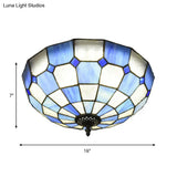 Baroque 3 - Head Cut Glass Clear/Textured White Flushmount Ceiling Light