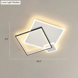 Bedroom Brilliance In A Stack: Minimalistic Led Metal Flush Mount Ceiling Ligh